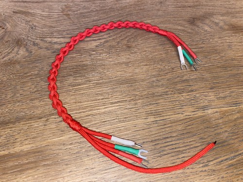 Red plaited gpo bell set - red,