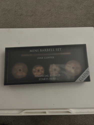 Mini fine copper bar bell - copper, set