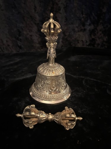 Tibetan vajra and bell set - and, 9