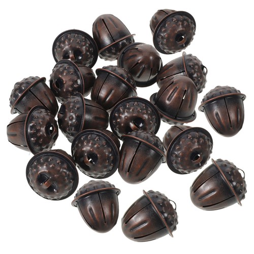 Rustic acorn bell set - bell, metal