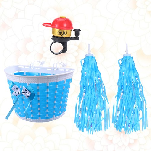 4pcs blue bike basket bell - blue,