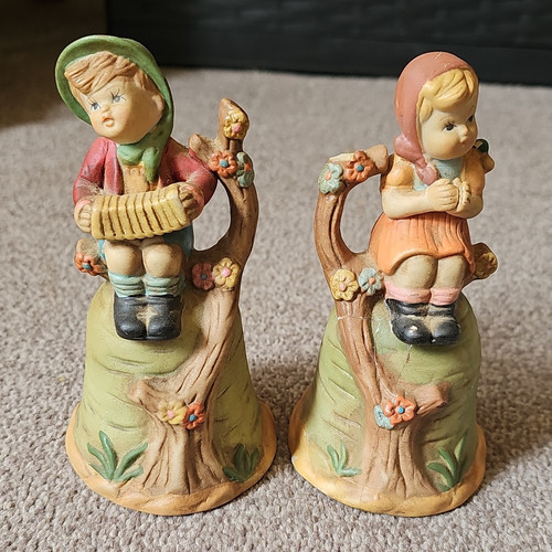 Decorative ceramic bell set - ceramic,