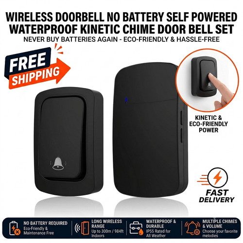 Wireless doorbell battery - wireless, no
